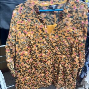 Cocomo Mustard Floral Blouse
